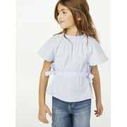 Free Assembly Girls Cinch Waist Woven Top, Sizes 4-18
