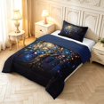 thumbnail image 2 of Homewish Watercolor Nature Tree Twin Comforter Sets,Navy Stars Galaxy Bedding Set,Navy Blue Reversible,2-Piece,1 Comforter and 1 Pillowcase, 2 of 7