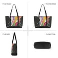 thumbnail image 6 of FORMRS Canvas Laptop Tote Bag for Women with 15.6" Computer Compartments Shoulder Handbag, Colorful Black, 6 of 7