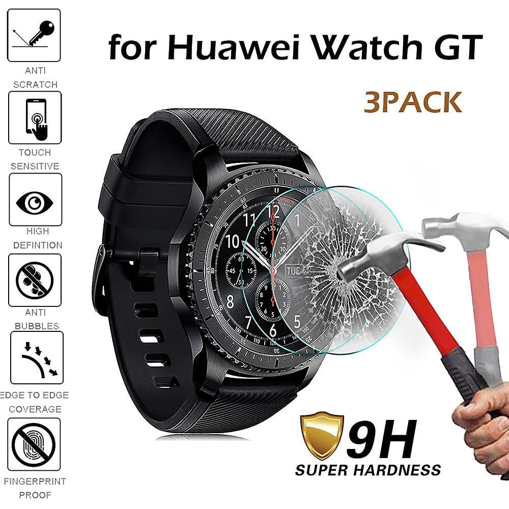 3pcs 9h Hardness Hd Clear Tempered Glass Screen Protector For Huawei Watch Gt