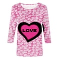 thumbnail image 4 of SOOMLON Women's Breast Cancer Awareness Graphic T-Shirt Tops Pink Ribbon Women's Blessed Breast Cancer Awareness T-Shirt 3/4 Sleeve Crew Neck Vintage Tee S, 4 of 5