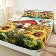 thumbnail image 3 of Castle Fairy Animal Cow Twin Sheet Sets 3pcs for Boys Girls,Rustic Farmhouse Cabin Twin Fitted Sheet Microfiber,Chic Floral Yellow Sunflowers Breathable Flat Sheet,Breathable Home Decor, 3 of 7