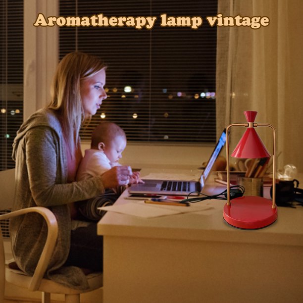 Luz De Aromaterapia Lámpara eléctrica de fusión de cera regulable con luz de aromaterapia con temporizador para decoración del hogar