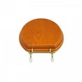 thumbnail image 4 of Renovators Supply Light Oak Wooden Toilet Seat Round Toilet Seat w/Brass PVD Hinges and Non Slip Bumper Pack of 2, 4 of 7