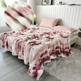 thumbnail image 2 of WOOW DEPOT Faux Rabbit Fur Blanket Thick Fleece Reversible, 1 PCS Full Queen 78.7" x 90.5", 3 lb Heavy, Soft Warm Throw Machine Washable, Blush Gradient, 2 of 6