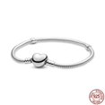 thumbnail image 4 of Hebilla de cubo clásica de Plata de Ley 925, pulsera con hebilla en forma de corazón, compatible con abalorios originales, joyería artesanal, gran oferta, 4 of 4