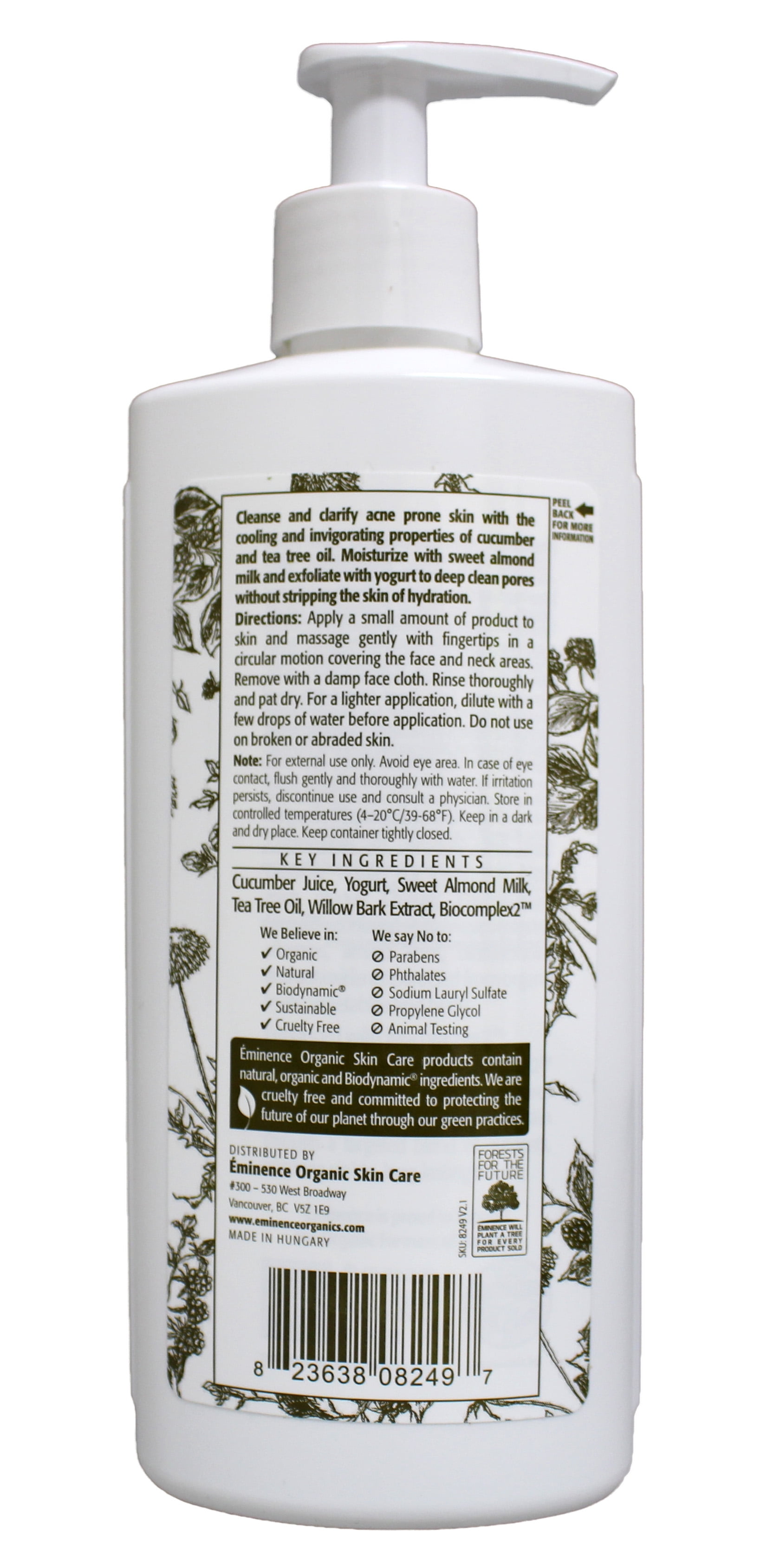 Eminence Clear Skin Probiotic Facial Cleanser, Face Wash for All Skin Types, 8.4 Oz