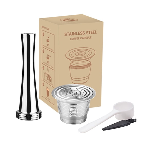 SSZMDLB under $5 Reusable Coffee Capsule, Reusable Coffee Capsule, Stainless Steel Filter Pod for Nespresso, Refillable Coffee Pod for Machine, Eco Friendly Capsule for Home, Office