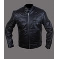 thumbnail image 2 of Noora New Men's Black Lambskin Leather Quilted Biker Jacket With Zipper Designer Motorcycle biker Leather Jacket SU031, 2 of 9
