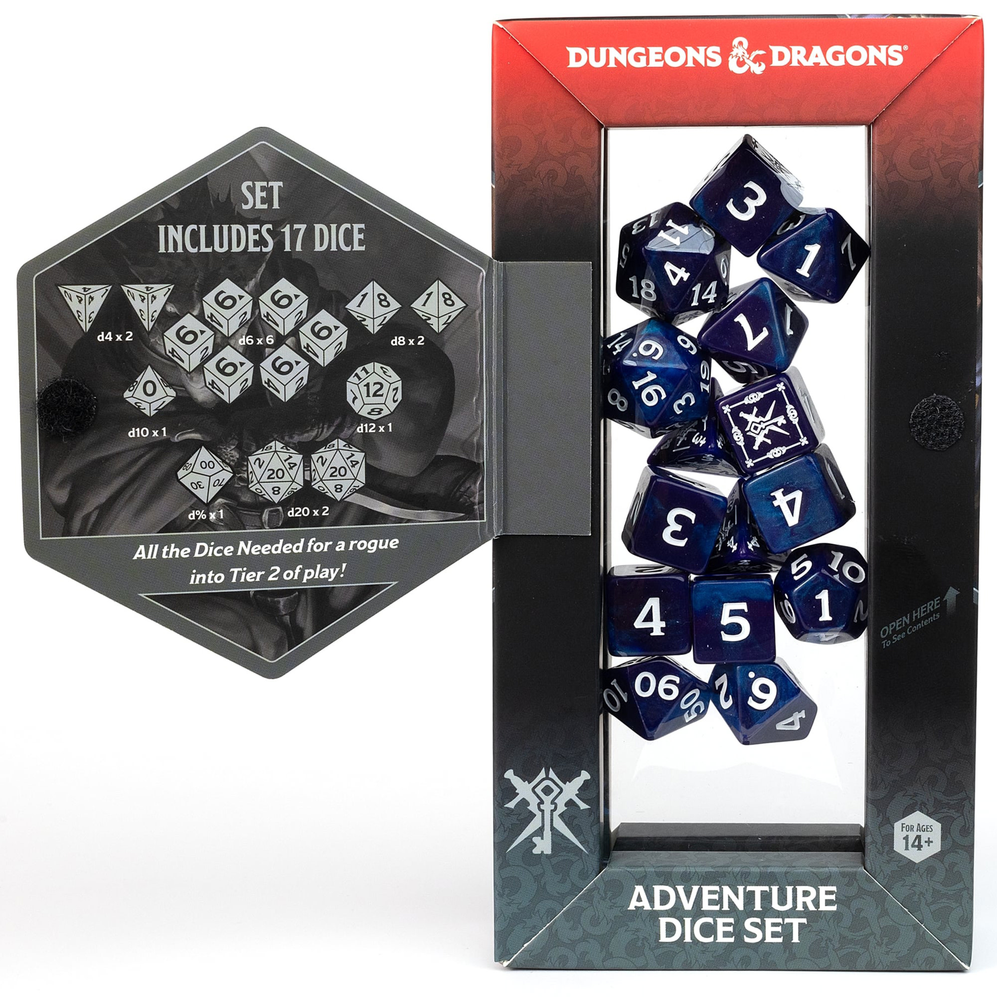 Dungeons & Dragons: D&D Adventure Dice: Rogue - Purple - 15pc RPG Die Set, Class Symbols, Roleplaying Game Accessory, Sirius Dice, Officially Licensed