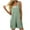 Mint Green, variant on Karight Shorts Romper For Women Round Neck Sleeveless Jumpsuit Racerback Workout Romper Summer Casual Overalls