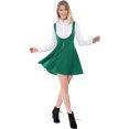 thumbnail image 3 of INSPIRE CHIC Robe Chasuble Salopette de Noël pour Femme Décor de Boutons Jupe Évasée à Bretelles Vert TG, 3 of 6