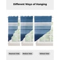 thumbnail image 4 of Blue Ombre Stripe Swag Valances for Windows, Farmhouse Striped Modern Abstract Art Rod Pocket Sheer Valances for Small Windows, Swag Toppers Light Filtering for Kitchen Living Room 2 Panels 36''x36'', 4 of 6