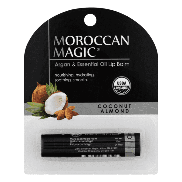 Moroccan Magic, Lip Balm Argan Oil Infused Coconut Almond, 0.15 Ounce