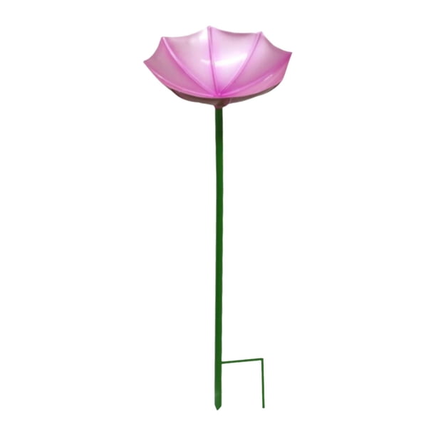 Bebedero para pájaros, comedero para pájaros, metal, resistente a la intemperie, decoración para jardín, fácil de usar, abeja Rosa