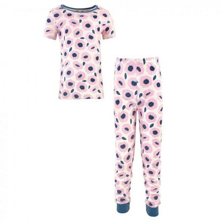UPC: 0660168617191 | Touched by Nature Toddler and Kids Girl Organic Cotton Tight-Fit Pajama Set Blossoms 4 Toddler