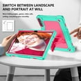 thumbnail image 2 of FIEWESEY for KADYBE D106 / MEIZE D106 Android 14 Tablet Case with Shoulder Strap Kiskctand Kids Friendly Shockproof Case Cover for VOZIZOV D106 Android 14 / FEONAL 10.1 inch 2024 Tablet - GreenPink, 2 of 9