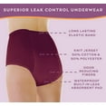 thumbnail image 6 of Wearever Women's Incontinence Underwear, Super Absorbent Bladder Control Panties, Reusable 6-Pack, 6 of 12