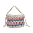 thumbnail image 1 of Kit de bolsa de crochet de tejido de bricolaje adultos 7.09x2.76x5.12 "Flower manual tejido a mano beige, 1 of 8