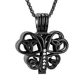 thumbnail image 2 of Butterfly Necklace Urn Cremation Jewelry for Ashes with Heart Urn Necklace Lockets for Human Ashes Pet Ashes Pendent for Ashes and Chain, 2 of 5