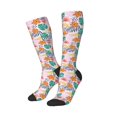thumbnail image 2 of Daiia Sports Socks Tropical Plants Printed Novelty Crew Socks for Men Women Knee High Socks Cotton Socks Soft & Breathable Support Unisex Socks, 2 of 9