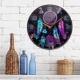 thumbnail image 4 of Dream Catcher Wall Clock Round Silent Non Ticking Battery Operated Accurate Arabic Numerals Design Clocks for Home Kitchen Living Room Bedroom 9.5inch Home Decor, 4 of 6
