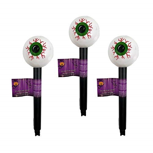 dt halloween solar path lights set 3 eyeball solar light stakes