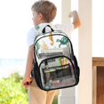 thumbnail image 7 of PVC Transparent Backpacks Clear Backpack for Travel and Outings Watercolor Sea Life Pattern, 7 of 7