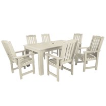 Highwood 7-pc Lehigh Dining Set - 42" x 72" Rectangle Table, Dining Height, Outdoor, Eco-friendly, Synthetic Wood