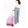 thumbnail image 3 of Zerak 6-Wheel Rolling School Backpack Set, 18" Trolley Bag with Lunch Bag & Pencil Case for Girls, 3 of 10