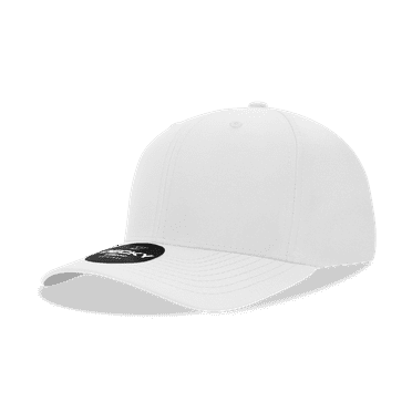 6 Panel Mid Profile Structured Performance Cap, White, White