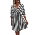 thumbnail image 1 of Robe Droite Imprimé Tribal Boho pour Femmes Manches Courtes Col en V Dos Noué Été Automne Plage Décontractée Robes d'Été Femmes, 1 of 5