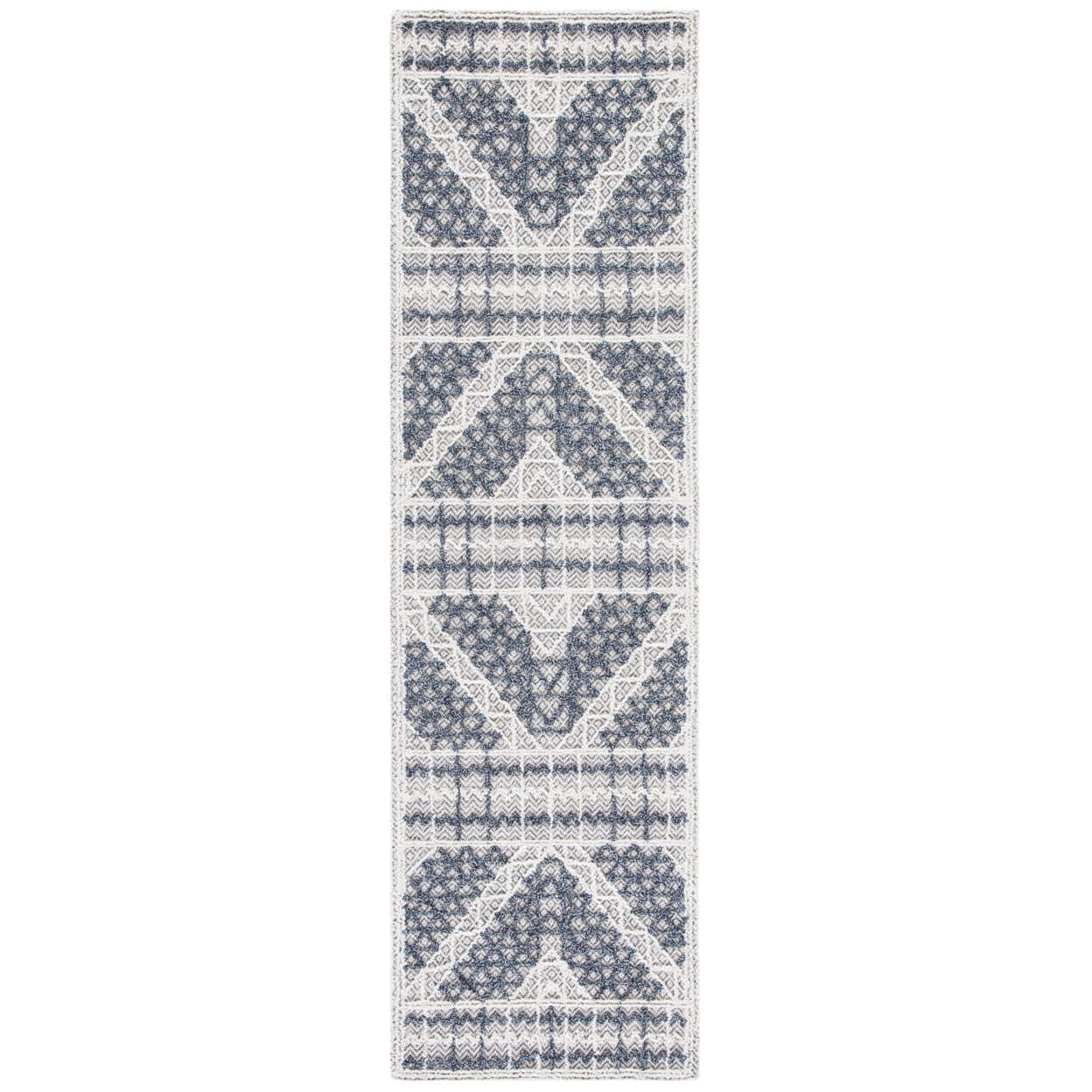 SAFAVIEH Trace Bernadette Geometric Striped Area Rug, Grey/Charcoal, 5' x 8'