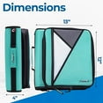 thumbnail image 4 of Case-it The Universal Zipper Binder - 2 Inch O-Rings - Padded Pocket That Holds up to 13 Inch Laptop/Tablet - Multiple Pockets - 400 Page Capacity - Comes with Shoulder Strap - Spearmint LT-007, 4 of 7