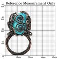 thumbnail image 2 of Bague en Laiton Ton Antique avec Turquoise Synthétique en Turquoise pour Femmes Thème Boho Couleur Pierre Turquoise Style LOA597 Taille 6, 2 of 7