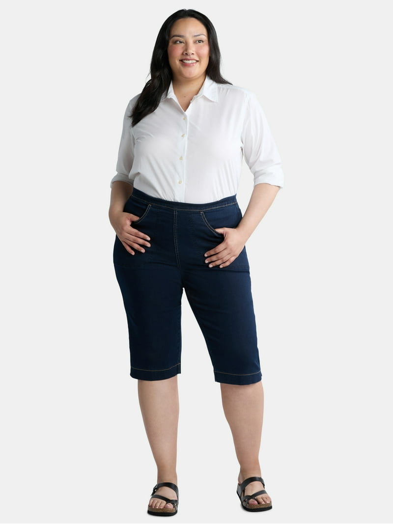 JMS Just My Size by Hanes Women's Plus Size Pull On 2 Pocket