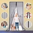 thumbnail image 1 of Puerta mosquitera magnética autosellante, con cortina de malla resistente, apta para mascotas y niños, compatible con puertas de hasta 99 x 210 cm., 1 of 7