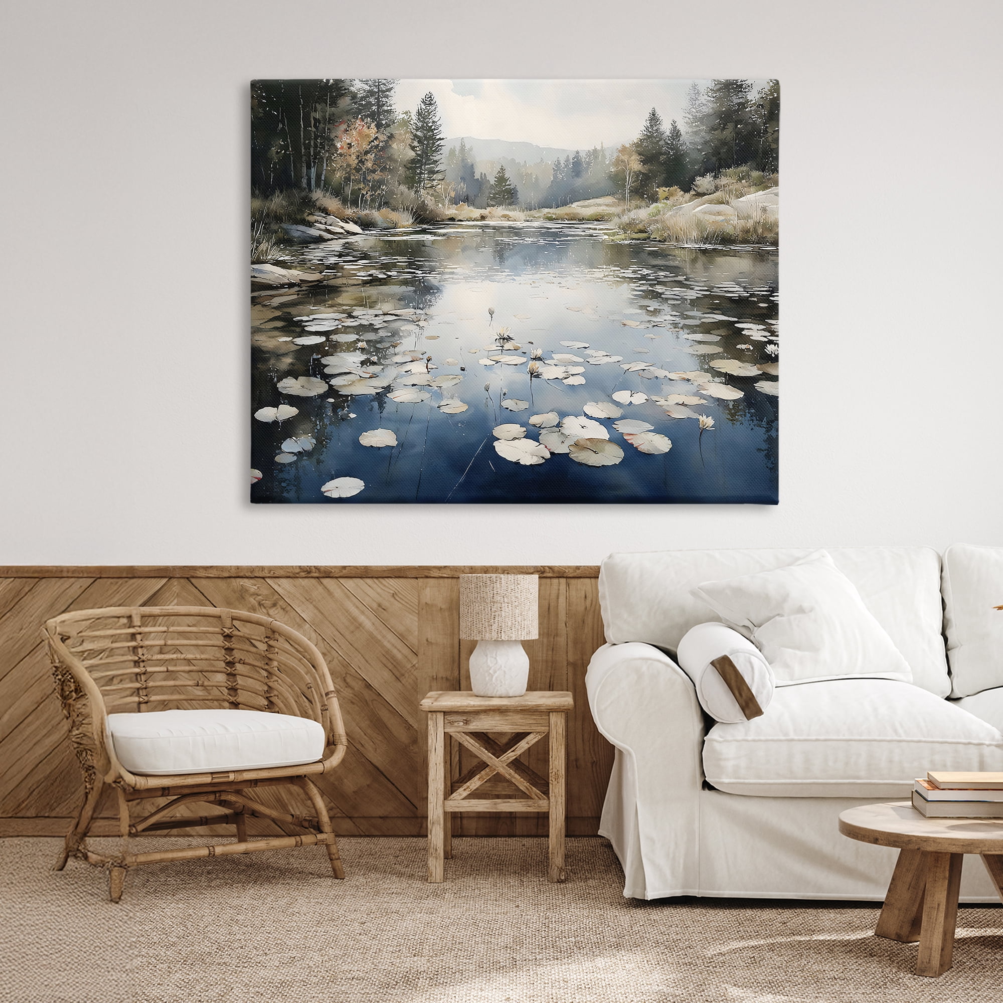 Stupell Industries Still Pond with Morning Reflections Canvas Wall Art, design by Franklyn Gregory