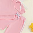 thumbnail image 5 of HCNTES Baby Girl Clothes Winter Toddler Girls Clothes Fall Winter Outfit Sets, Baby Boy Girl Long Sleeved Round Neck Bow Pattern Elastic Waist 1T 2T 3T 4T 5T 6T 2 Piece Top and Pants Set, 5 of 5