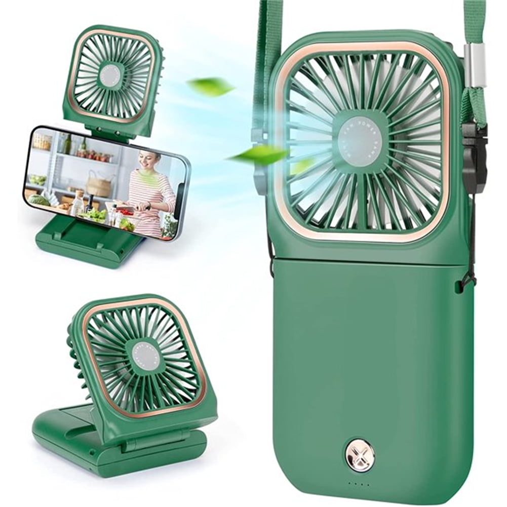 Mini Handheld Fan, 3 Speed 180 Degree Rotating Rechargeable Portable