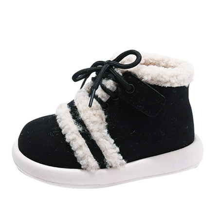 

fvwitlyh Gilrs Boots Size 5 Toddler Boots Fashion Winter Children Boots Boys And Girls Flat Ankle Boots Lace Up Girls Toddler Western Boots for Girls