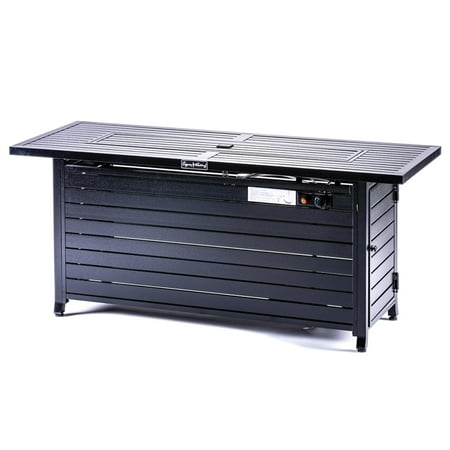 Legacy Heating - Rectangular Fire Pit Table - Black