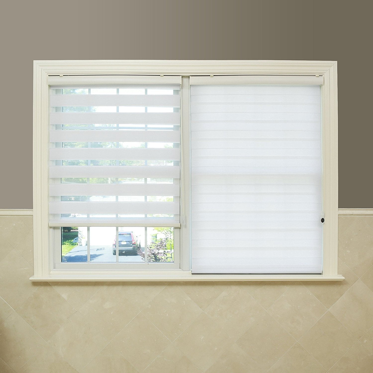 Quality Home's Premium Fabric Look Duo Roller Window Shade
