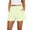 Yellow, variant on Staron Women's Linen Shorts Casual Wide Leg Elastic Waist Comfortable Solid Color Vacation Beach Relaxed Shorts, Red L