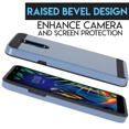 thumbnail image 4 of Value Pack for 6.2" LG Stylo 5 Brushed Metal Slip Resistant Hybrid Slim Hard Back Dual Layer Protective Raised Bevel Design Aim At All Buttons & Sockets Shockproof Armor Bumper Phone Case + [Navyblue], 4 of 4