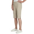 thumbnail image 3 of Hearts Of Palm Womens Petite Solid Color Tech Stretch Skimmer With Elastic Waistband, 3 of 4