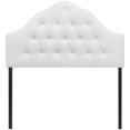 thumbnail image 2 of Hawthorne Collection King Vinyl Tufted Panel Headboard in White, 2 of 4