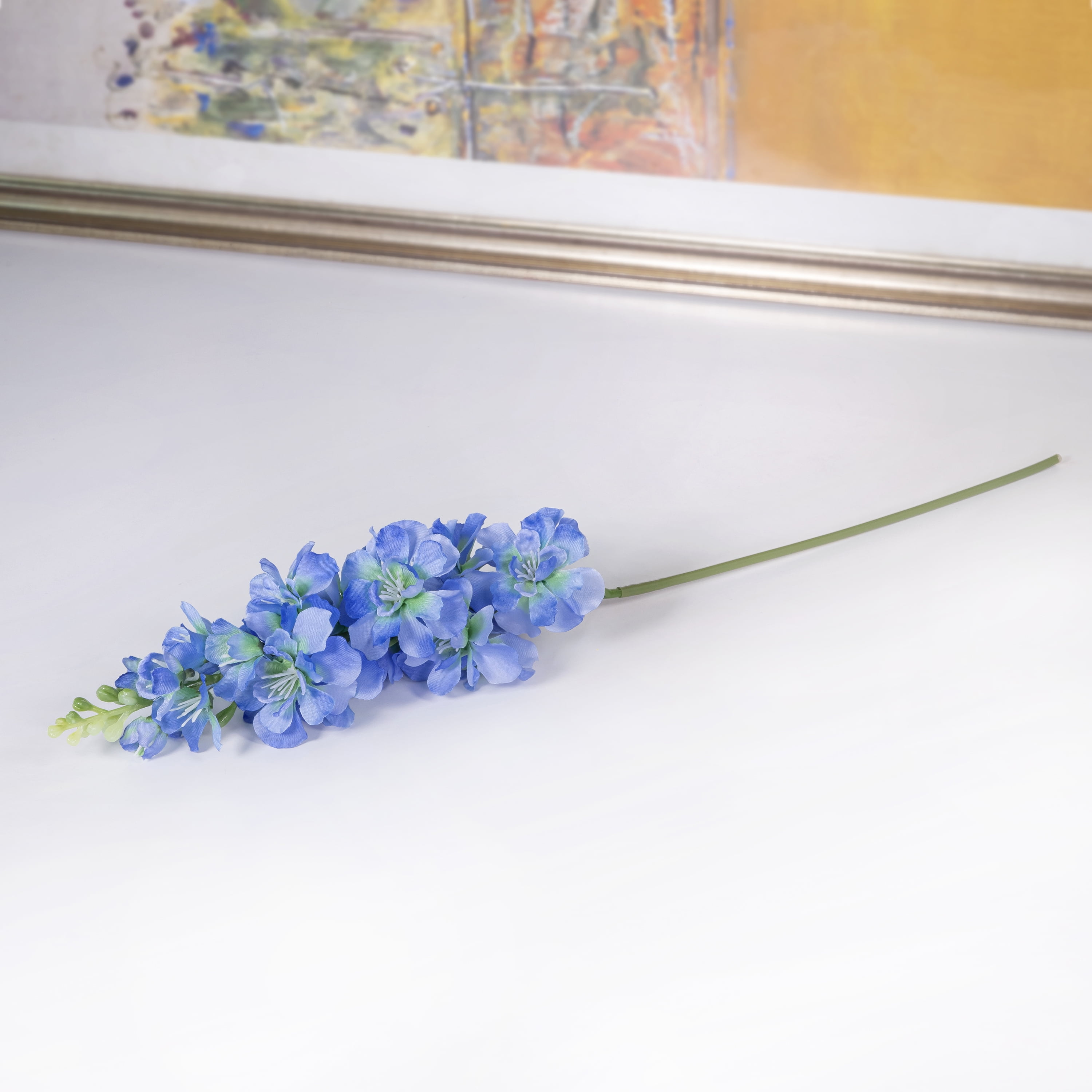 Mainstays 18 in Blue Artificial Silk Delphinium Short Stem