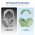 thumbnail image 3 of Funda de Silicona 4 en 1 Ensfomte para AirPods Max 2024 Verde, 3 of 6