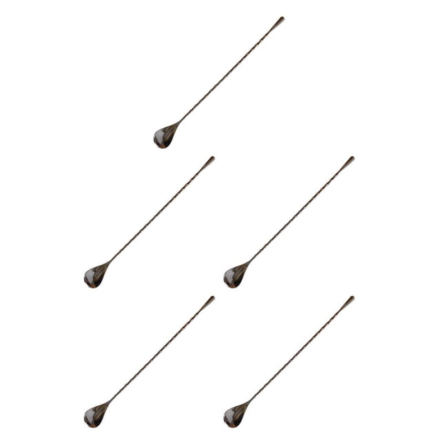 Kearding Cuchara de barra de acero inoxidable con mango largo Patrón agitador Cucharas de mezcla Café Twisted Barware Bebidas Gadgets Type8 NO8